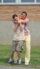 John choking out Kris with a sleeper hold