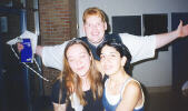 Craig posing with the women