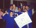 Celebrating with the Claw Clan sign again