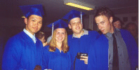 Standing around after getting our piece of paper