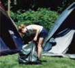 Val doing her job, cleaning up after the men