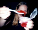 Val trying to feed the camera