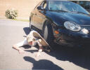 Kris ran over by Ryan's car