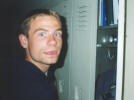 Ryan Goode at his locker